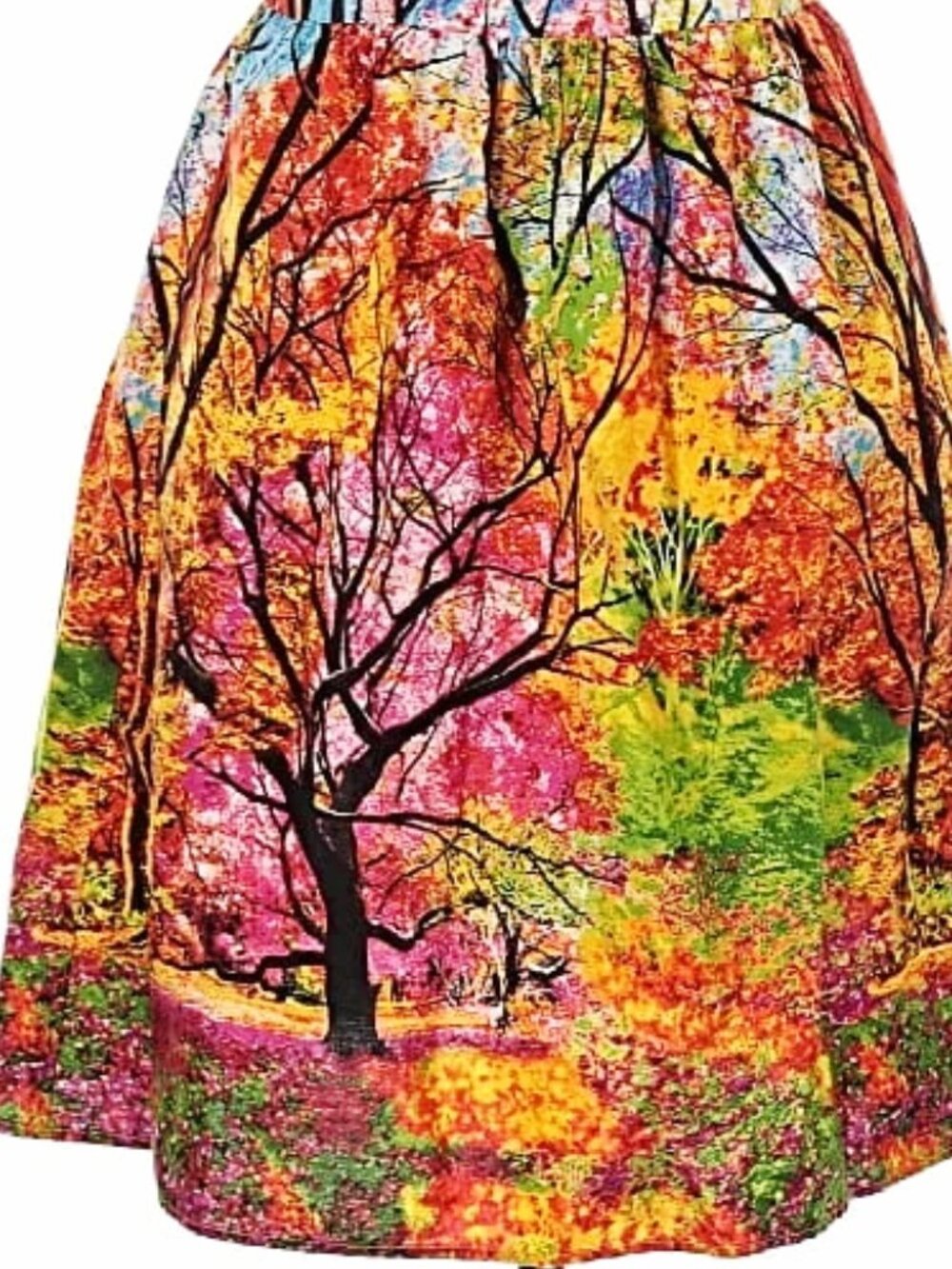 Retrolicious Fall Treescape Dress - Picture 3 of 7